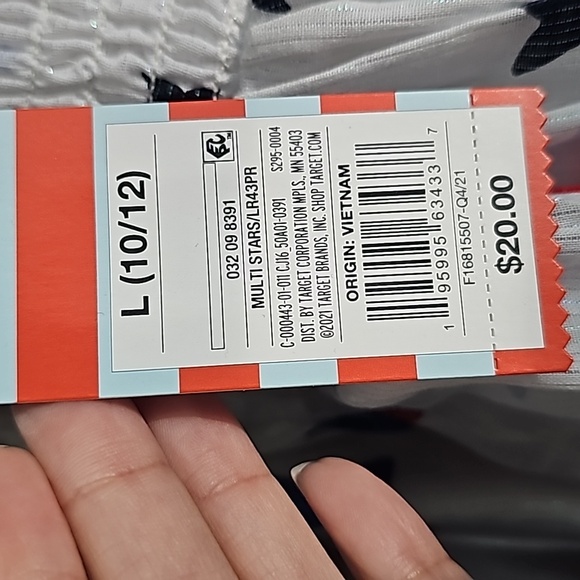 Cat & Jack white summer dress with red and blue multi star summer dress - Picture 11 of 14